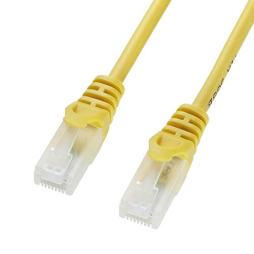 【最大3500円OFFクーポン 5/20まで】【訳あり 新品】ツメ折れ防止LANケーブル Cat5e 2m イエロー LA-Y5TS-02Y サンワサプライ ※箱にキズ 汚れあり