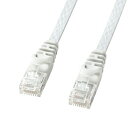 【最大2000円OFFクーポン配布中】【訳あり 新品】CAT6LANケーブル フラット 10m ホワイト LA-FL6-10W サンワサプライ ※箱にキズ、汚れ...