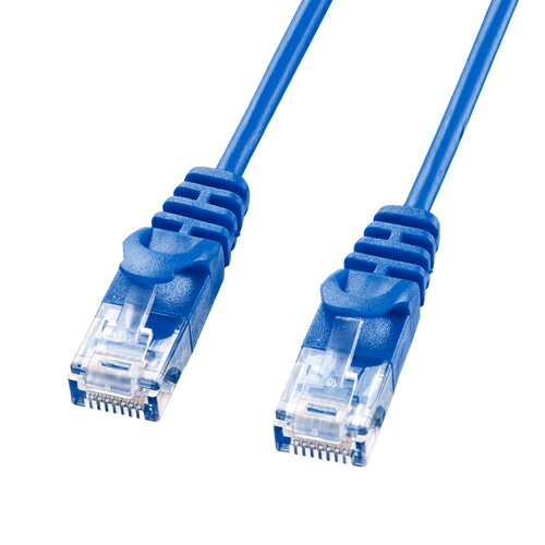 【最大2000円OFFクーポン配布中】【訳あり 新品】CAT6LANケーブル 極細 1m ブルー LA-SL6-01BL サンワサプライ ※箱にキズ、汚れあり【...