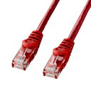 【4/25限定！抽選で100%P還元+10％OFFクーポン】【訳あり 新品】CAT6LANケーブル UTP 5m レッド LA-Y6-05R サンワサプライ ※箱にキズ、汚れあり