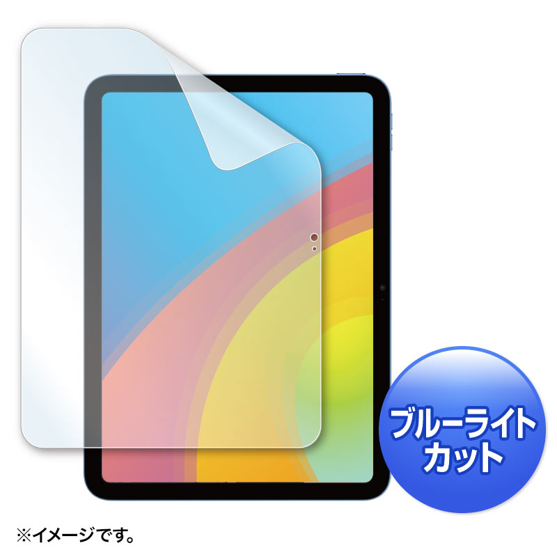 【訳あり 新品】Apple 第10世代iPad10.9インチ用ブルーライトカット指紋防止光沢フィルム LCD-IPAD22BC サンワサプライ ※箱にキズ、汚れあり