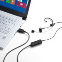 【最大777円OFFクーポン配布中】USBヘッドセット 片耳タイプ Zoom Teams対応 MM-HSU04BK サンワサプライ 3