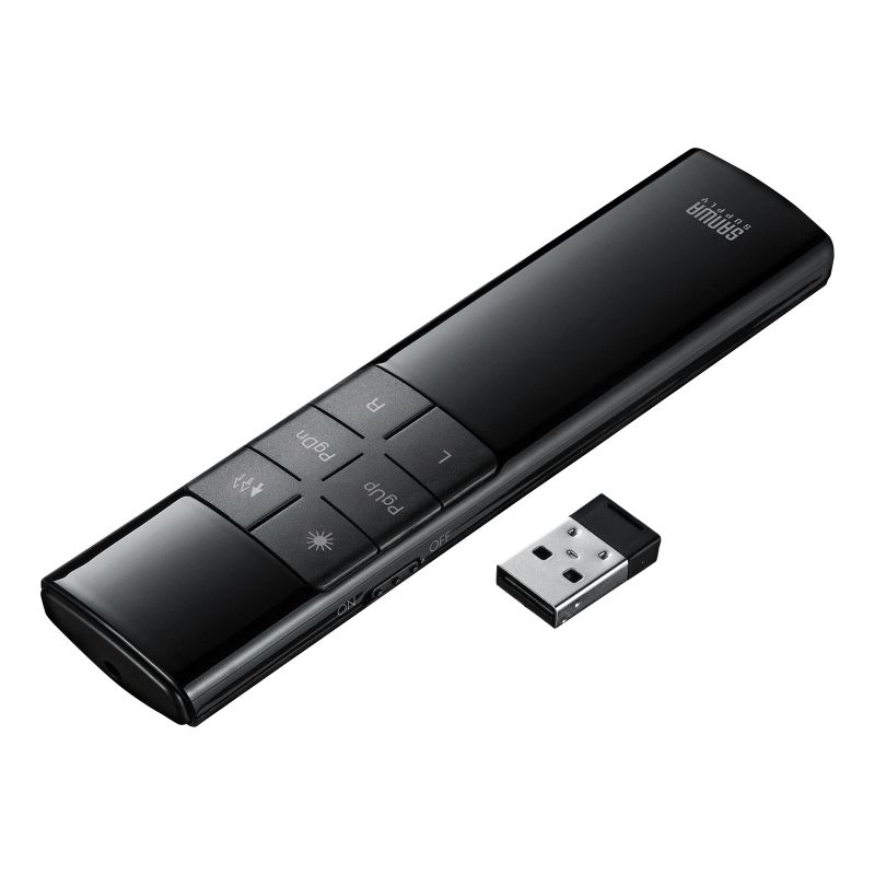 【最大2000円OFFクーポン配布中】【訳あり 新品】タイマー付きプレゼンテーションマウス 赤色光レーザーポインター付き ソフトウェアレーザー機能 USB充電 ...