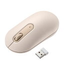 【訳あり 新品】ワイヤレスマウス 無線 2.4GHz ブルーLED 静音 薄型小型 持ち運び かわいい 3ボタン 左右対称 DPI切替 ベージュ MA-WBS3...