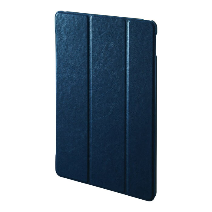 iPadケース ソフトレザー iPad 10.2インチ ブルー 横置きスタンド可能 PDA-IPAD1607BL サンワサプライ