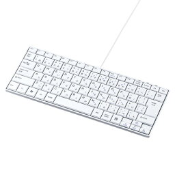 【4/20限定！抽選で100%P還元+全品P5倍】コンパクトキーボード ホワイト テンキーなし SKB-SL18WN サンワサプライ