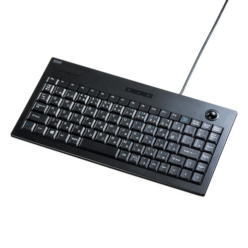 【最大2000円OFFクーポン配布中】【訳あり 新品】USBキーボード トラックボール一体型 マウス不要 コンパクト 薄型 SKB-TR03BK サンワサプライ...