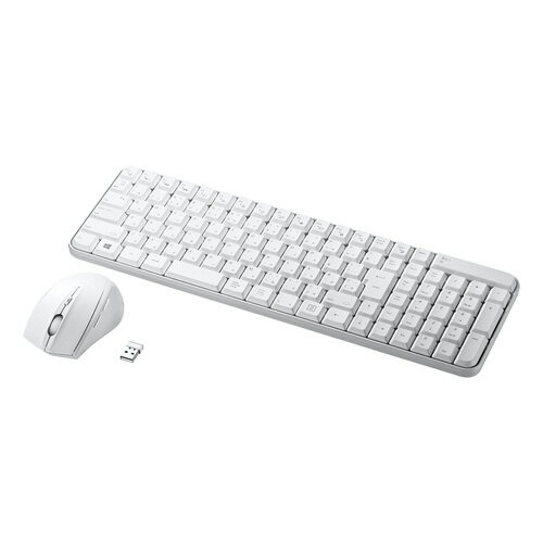 ワイヤレスキーボード ホワイト マウス付き SKB-WL25SETW サンワサプライ
