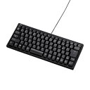 【5/1限定ポイント7倍(要エントリ)+最大1000円オフクーポン】キーボード コンパクト テンキーなし メンブレン USB接続 有線 PS2接続 ブラック S...