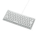 【5/1限定ポイント7倍(要エントリ)+最大1000円オフクーポン】キーボード コンパクト テンキーなし メンブレン USB接続 有線 PS2接続 ホワイト S...