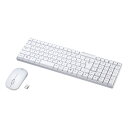 【最大2000円OFFクーポン配布中】【訳あり 新品】マウス付きキーボード ワイヤレス 無線 中型 4ボタン ブルーLED メンブレン ホワイト SKB-WL3...