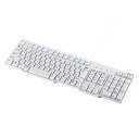 【5/1限定ポイント7倍(要エントリ)+最大1000円オフクーポン】【訳あり 新品】PS/2キーボード 排水機能付き ホワイト SKB-L1N サンワサプライ ...
