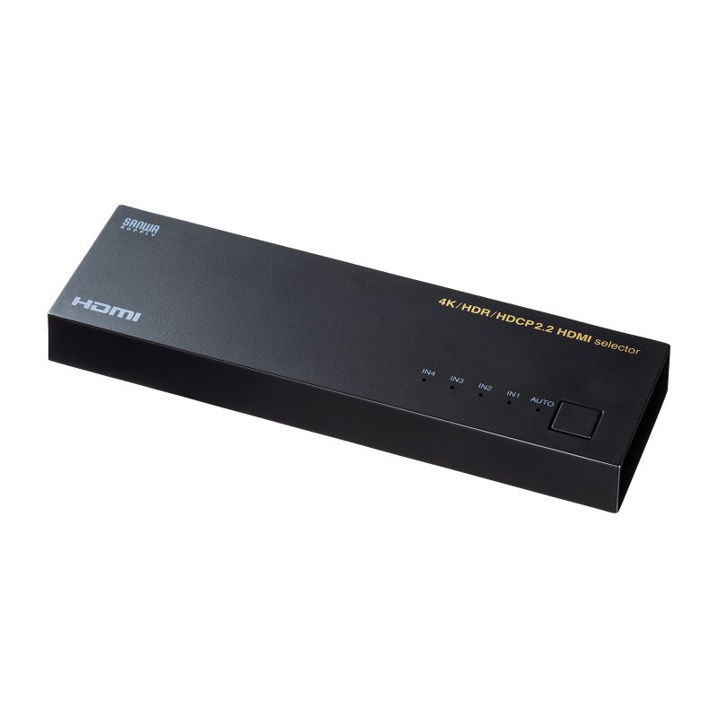 HDMI切替器 4入力 1出力 4K HDR HDCP2.2対応 自動切換 手動切替 パソコン ゲーム機 SW-HDR41LN サンワ..