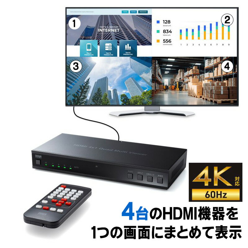  ʡش HDMI 41 ʬ 4K/60Hzб SW-PHD41MTV 掠ץ饤 Ȣ˥줢