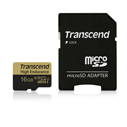 【最大3500円OFFクーポン 5/20まで】Transcend microSDHCカード 16GB Class10 高耐久 ドライブレコーダー向け SDカード変換アダプタ付 TS16GUSDHC10V【ネコポス対応】