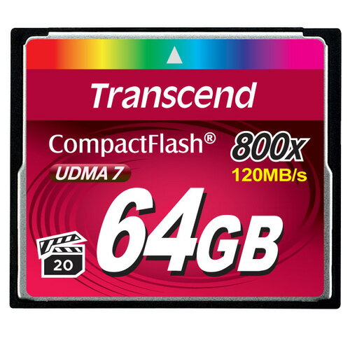 コンパクトフラッシュカード 64GB 800倍速 Transcend社製 TS64GCF800