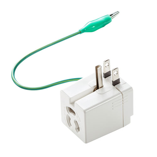 【最大2000円OFFクーポン配布中】【訳あり 新品】電源アダプター 3P 2P 温度ヒューズ内蔵 抜け止め ホワイト TAP-AD9W サンワサプライ ※箱に...