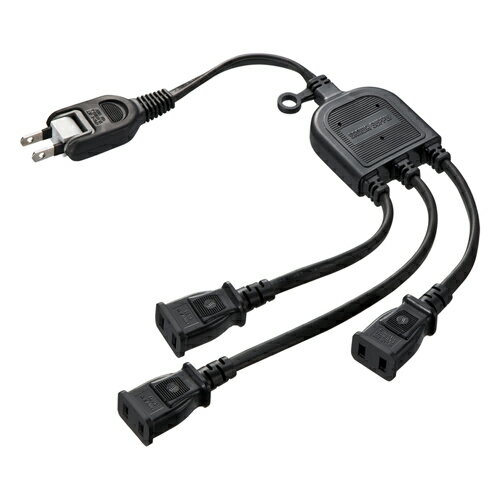 【最大2000円OFFクーポン配布中】【訳あり 新品】ACアダプタ延長コード 3分岐 ブラック TAP-EX3BKN サンワサプライ ※箱にキズ、汚れあり