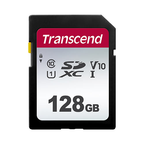 【ランク別最大P10倍＆最大3000円OFFクーポン】Transcend SDXCカード 128GB Class10 UHS-I U1 V10 TS128GSDC300S トランセンド【ネコポス対応】