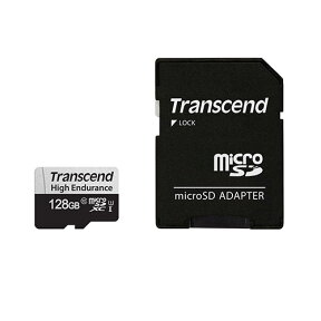 Transcend microSDXCカード 128GB Class10 UHS-I U1 高耐久 ドライブレコーダー セキュリティカメラ SDカード変換アダプタ付 TS128GUSD350V トランセンド【ネコポス対応】