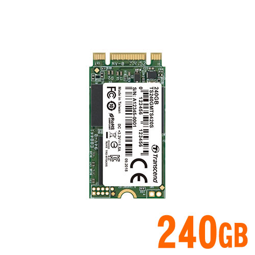 Transcend 3D TLC NAND採用 SSD 240GB M.2 SATA-III 6Gb/s TS240GMTS420S