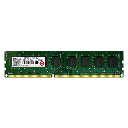 【最大3500円OFFクーポン 5/20まで】Transcend 増設メモリ 4GB DDR3-1333 PC3-10600 DIMM TS512MLK64V3N【ネコポス対応】