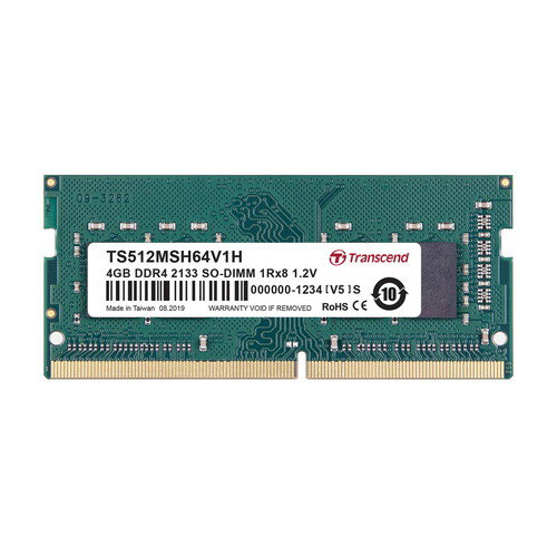 ノートPC用メモリ 4GB DDR4-2133 PC4-17000 SO-DIMM トランセンド TS512MSH64V1H【ネコポス対応】