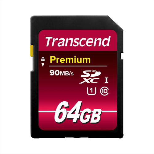 TranscendА SDXCJ[h 64GB Class10 UHS-IΉ Premium TS64GSDU1ylR|XΉz