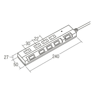 エコの個別にスイッチ付で更に節電できる節電エコタップ(ホコリ防止シャッター付き・雷ガード・4個口・1m) TAP-S16-1 サンワサプライ