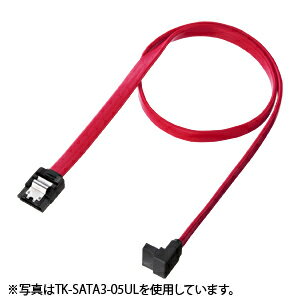 【最大3500円OFFクーポン 5/20まで】【訳あり 新品】転送速度6Gbpsの上L型シリアルATA3ケーブル ストレート側ラッチ付き 0.3m TK-SATA3-03UL サンワサプライ ※箱にキズ、汚れあり