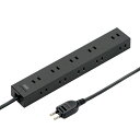 【訳あり 新品】電源タップ 2Pプラグ 10個口 強力ネオジムマグネット シャッター付き ACアダプタ対応 1m ブラック TAP-2210-1BK サンワサプ...