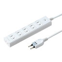 【訳あり 新品】雷ガードタップ 2P 6個口 1m TAP-SP2116MG-1WN サンワサプライ ※箱にキズ、汚れあり