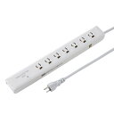 【訳あり 新品】高性能雷ガードタップ 3P抜け止め 7個口 2m TAP-SP312TEL サンワサプライ ※箱にキズ、汚れあり