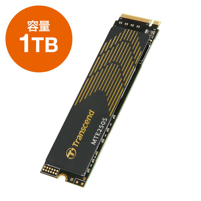 【ランク別最大P10倍＆最大3000円OFFクーポン】Transcend M.2 SSD 1TB PS5動作確認済 NVMe 1.4準拠 PCIe Gen4×4 3D NAND TS1TMTE250S【ネコポス対応】