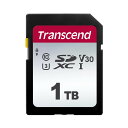 【5/1限定ポイント7倍（要エントリ)＋最大1000円オフクーポン】Transcend SDXCカード 1TB Class10 UHS-I U3 V30 TS1TSDC300S【ネコポス対応】