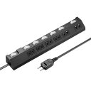 【訳あり 新品】節電タップ 2P 6個口 3m 延長コード 電源タップ 電源延長コード コンセント ブラック TAP-S30-3BK サンワサプライ ※箱にキズ、汚れあり