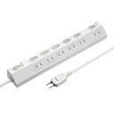 【訳あり 新品】節電タップ 2P 6個口 3m 延長コード 電源タップ 電源延長コード コンセント ホワイト TAP-S30-3W サンワサプライ ※箱にキズ、汚れあり