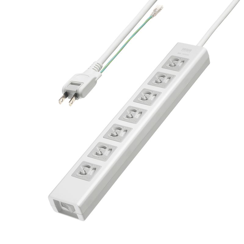 【最大2000円OFFクーポン配布中】【訳あり 新品】電源タップ 7個口 5m 雷ガード マグネット 3P シャッター付 一括連動集中スイッチ付 絶縁キャップ付...