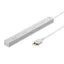 【訳あり 新品】電源タップ マグネット 雷ガード 1m 8個口 スリム 上下左右差込み ホワイト TAP-SPSLIM8N-1 サンワサプライ ※箱にキズ、汚れあり