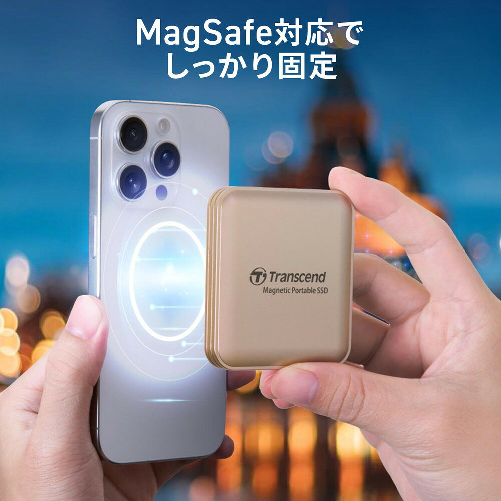 【最大2000円OFFクーポン配布中】ポータブルSSD 4TB 最大2000MB/s iPhone/MagSafe対応 4K ProRes撮影 USB 20Gbps 外付けSSD コンパクト グレー TS4TESD420C