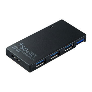 【訳あり 新品】USB3.0ハブ SDカードリーダー付き ブラック USB-HCS315BK サンワサプライ ※箱にキズ、汚れあり