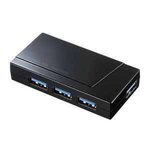  ʡUSBϥ USB3.2 Gen1 4ݡ Хѥ ޥͥåդ  ѥ ®ǡž 5Gbps USB-3H417BKN 掠ץ饤 Ȣ˥줢