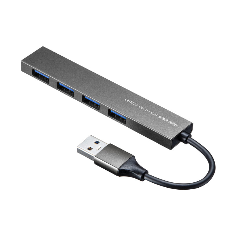 【最大3500円OFFクーポン 5/20まで】【訳あり 新品】USB3.2 Gen1 4ポート スリムハブ USB-3H423SN サンワサプライ ※箱にキズ、汚れあり【ネコポス対応】