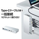 USB Type-Cドッキングステーション マグネットタイプ USB-CVDK9 サンワサプライ ※箱にキズ、汚れあり