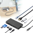 【最大3000円OFFクーポン配布中】ドッキングステーション Type-C USB3.2 Gen1 HDMI LANポート カードリーダー搭載 机固定アタッチメント付き USB-DKM3BK サンワサプライ【ネコポス対応】