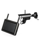 防犯カメラ&ワイヤレスモニターセット 防水屋外対応カメラ ワイヤレスカメラ1台セット SDカード 録画対応 EZ4-CAM075-1