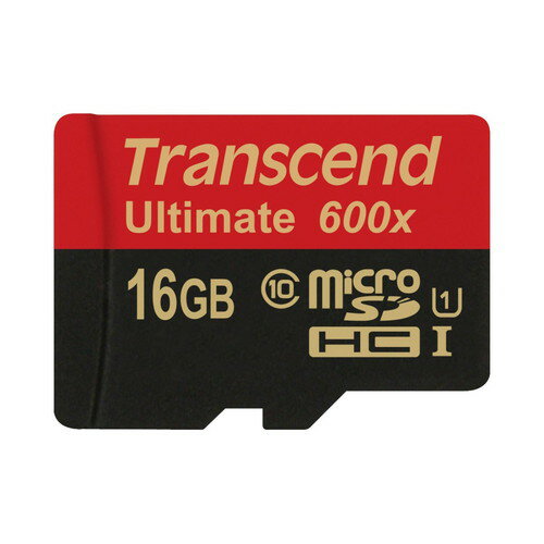 Transcend社製 microSDHCカード 16GB Class10 UHS-I対応 Ultimate SDカード変換アダプタ付 TS16GUSDHC10U1 【受注発注品】 【ネコポス対応】