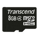 トランセンド Transcend 社製 microSDHCカード 8GB class4 TS8GUSDC4【ネコポス対応】