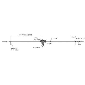 コメット CWA-7H(CWA7H)7MHz ワイヤーアンテナ※耐入力2.5kW(PEP)，1.2KW(CW)