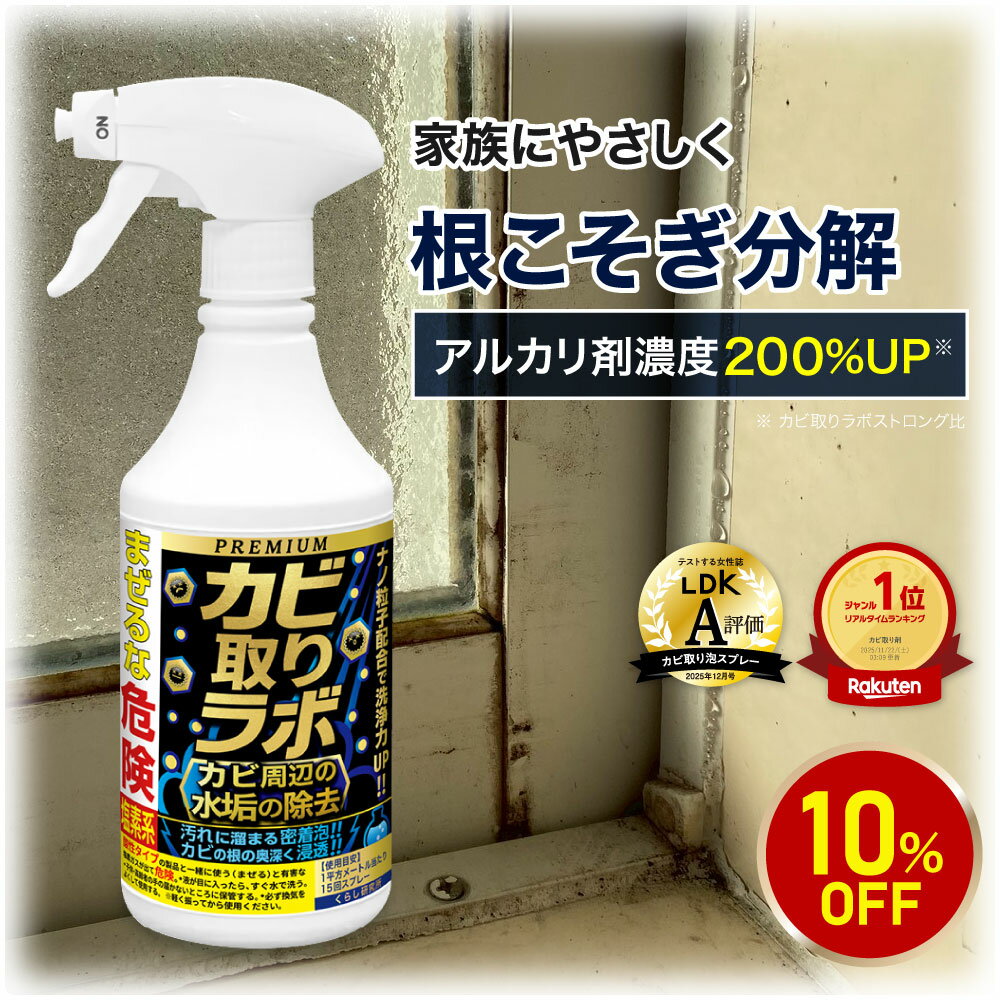 カビ取りスプレー 水垢 カビ取りラボ ハイエンド プレミアムタイプ カビ取り剤 カビ取り マルチクリーナー カビ カビ防止 防カビ お風呂掃除 防カビ剤 洗剤 カビ防止スプレー フォームタイプ